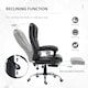 image 4 of HOMCOM PU Leather Executive Office Chair with Retractable Footrest, Brown
