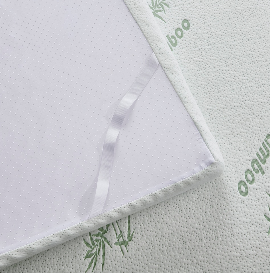 image 1 of Ezysleep Super Soft Bamboo Bounce Back Foam Mattress Topper - 10cm | White | White