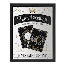 Something Different Tarot Readings Wall Art - Black/White - 45cm x 34cm x 1.3cm