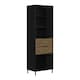 image 1 of Madrid Bookcase - L38.5 x W60 x H179.5 cm - Black/Acacia Effect Black