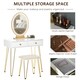 image 5 of HOMCOM Dressing Table Set With LED Mirror & Stool 2 Drawers Makeup Desk