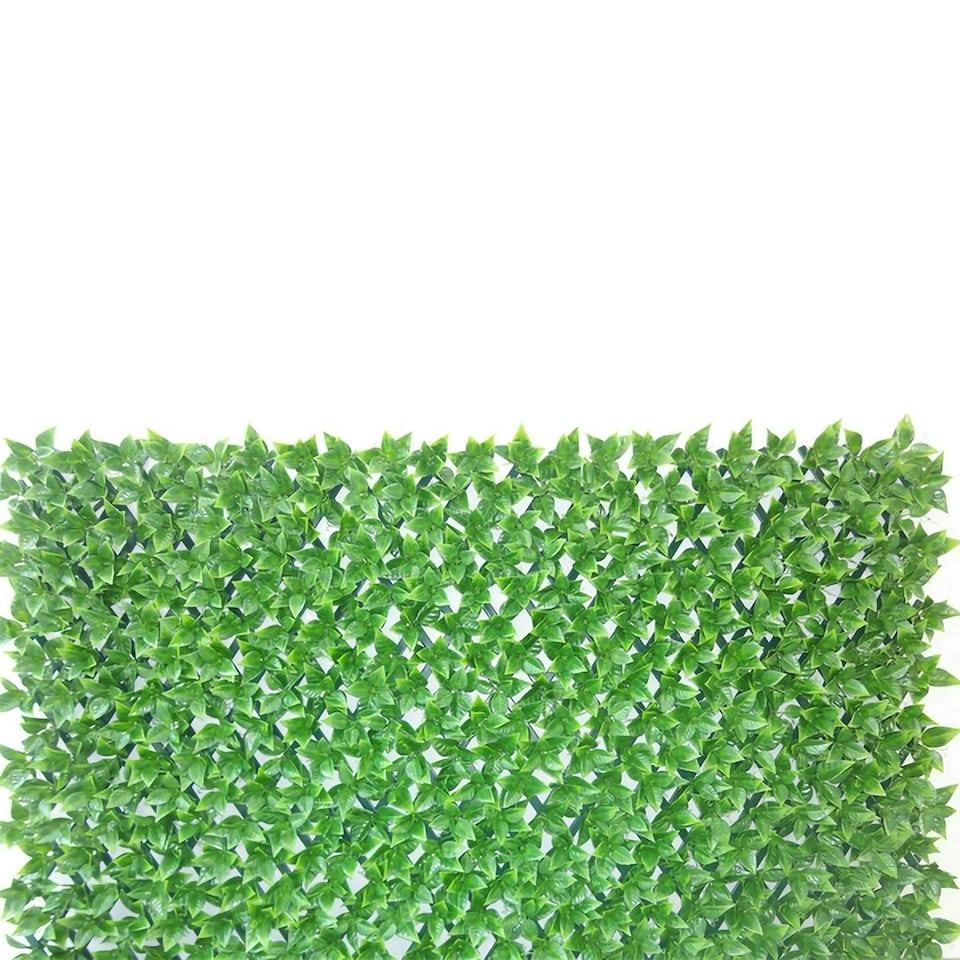image 1 of Primrose Extendable Artificial Flower Outdoor Screening Trellis Green 1m x 2m