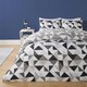 image 1 of OHS Abstract Shapes Reversible Print Soft Duvet Cover Bedding Set, King - Monochrome Multi | Monochrome | King