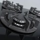 image 2 of SIA R7 60cm Black 4 Burner Gas On Glass Kitchen Hob With Cast Iron Pan Stands