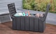 image 9 of Black 115cm x 55cm x 60cm Butterfly Opening Top 300 Litre Large Garden Storage Box Weatherproof with Padlock Hole | Black | Black