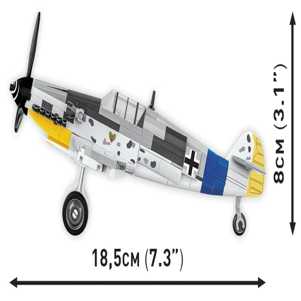 image 1 of Cobi 5870 - World War II - Messerschmitt BF 109 G 125 pcs