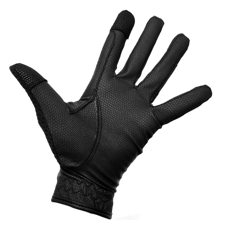 image 1 of Coco Equestrian Black (M) Breathable 3D Mesh Horse Riding Gloves