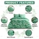 image 4 of Canyon Leaf Printed Duvet Cover Set Reversible Polycotton Beddings Green | Single