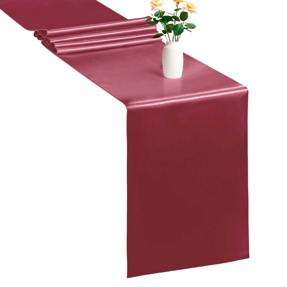 image 1 of Satin Table Runner for Dining Table - 11 x 108 Inch