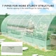 image 8 of Outsunny 6 x 3M Reinforced Walk-in Polytunnel Garden Greenhouse Steel Frame