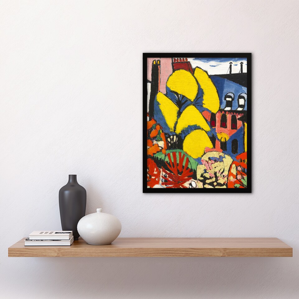 image 1 of Trees Urban Landscape Henry Lyman Sayen Framed Wall Art Print 12X16"