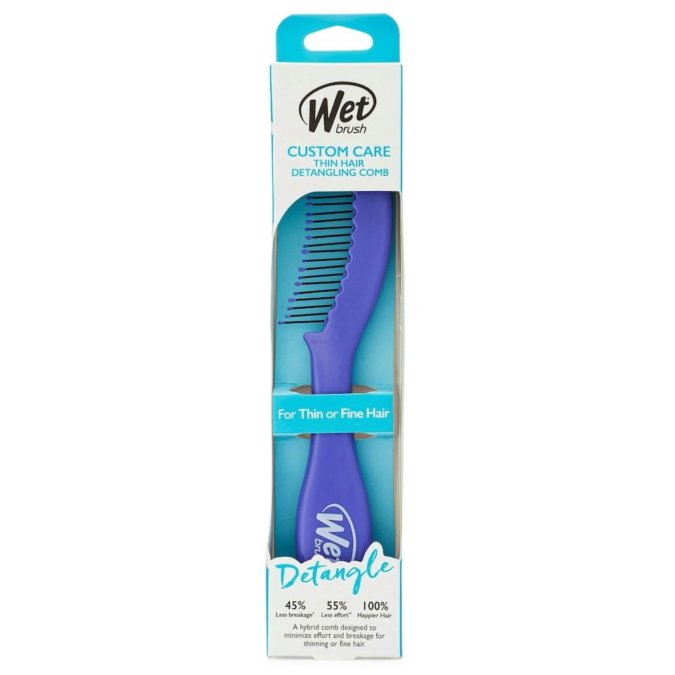 image 1 of WetBrush Custom Care Detangling Comb, Purple, For Fine Hair