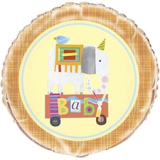 Unique Party Foil Circus Animal Baby Shower Foil Balloon - Multicoloured - One Size