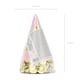 image 7 of Pastel Stars Paper Party Hats with Satin Ribbon - Pack of 6