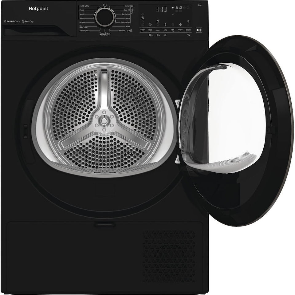image 1 of Hotpoint CHD94MBBSUK 9kg Load Heat Pump Tumble Dryer HomeWhiz Black