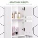 image 6 of HOMCOM Bathroom Floor Storage Cabinet Slim Tallboy w  Door Cupboard & Shelves For Living Room, Bedroom, Hallway White