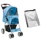 image 10 of KCT Blue Pet Stroller with Rain Cover | Blue | 1