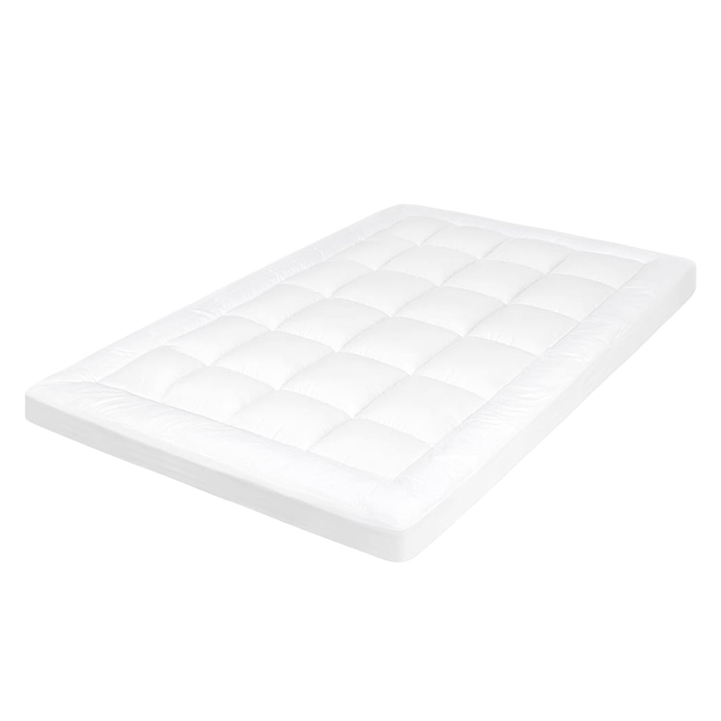 Lavio Mattress Topper 10cm Deep Soft Microfibre Washable with Strap Double