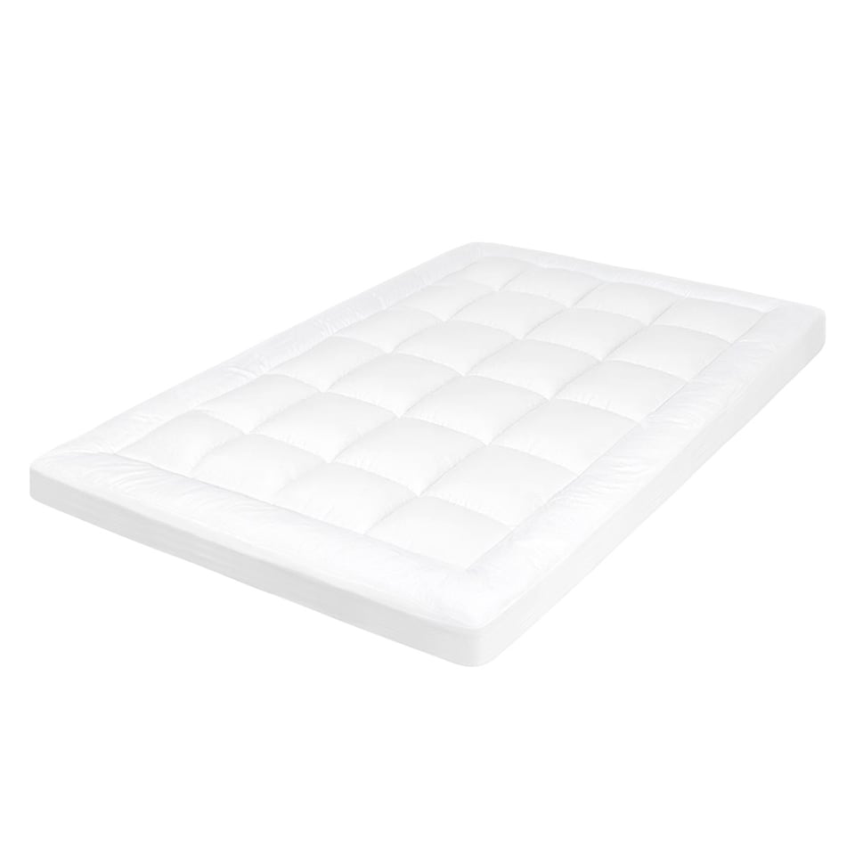 image 1 of Lavio Mattress Topper 10cm Deep Soft Microfibre Washable with Strap  Double