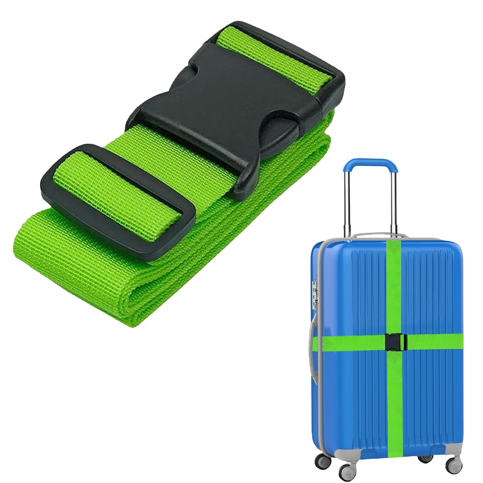 image 1 of Strong Adjustable Luggage Strap with Buckle - Pack of 4