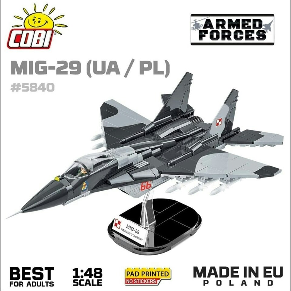 image 1 of MIG 29 brick plane model - COBI 5840 - 590 bricks
