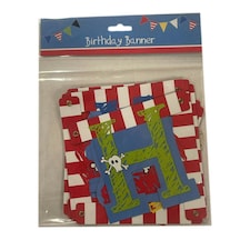 Pirate Design "Happy Birthday" Letter Banner