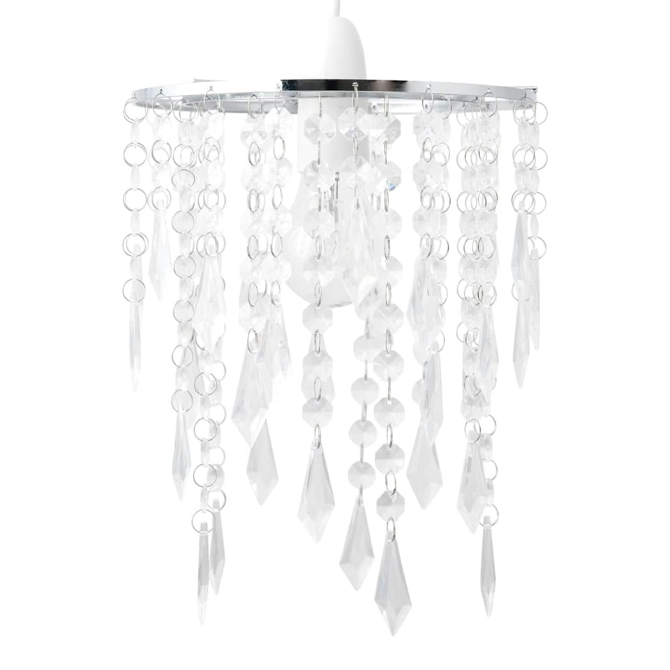 image 1 of First Choice Lighting Set of 2 Chrome & Clear Jewels Light Shades Clear | Chrome