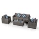 image 1 of Giardino Sydney 5 Seater Rattan Conversation Sofa Set with Coffee Table | Grey | Grey | Five Plus Seater