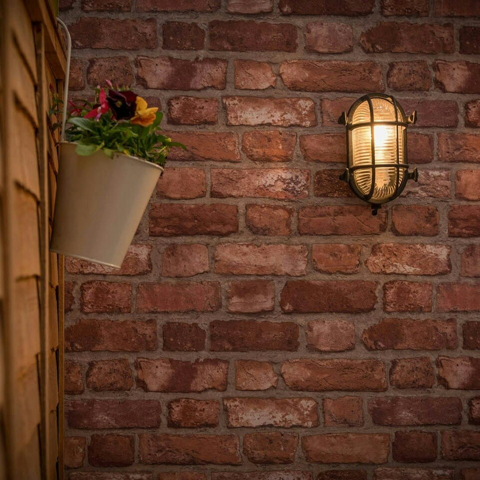 image 1 of ValueLights Black Outdoor Wall Bulkhead Light with 4W Warm White Bulb