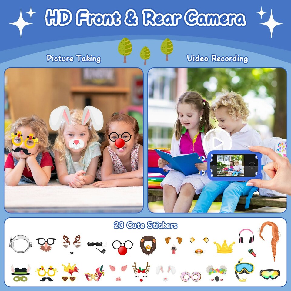 image 1 of Kids Smart Phone Toy - Unicorn-Themed Learning Device with 22 Educational Apps, Camera & Music