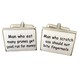 image 1 of 'Deep' Chinese Proverb Cufflinks - Onyx Art CK91 Funny Novelty Cuffs