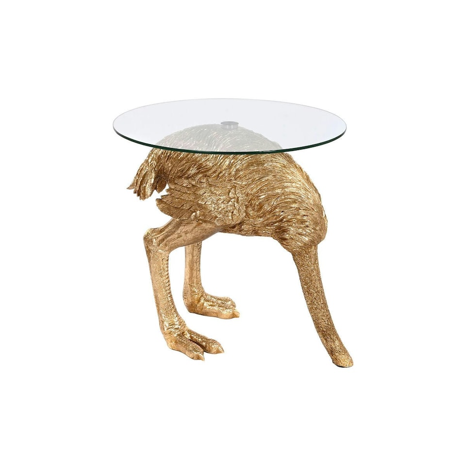 image 1 of Small Side Table Home ESPRIT Golden Resin Crystal 60 x 60 x 62 cm N/A
