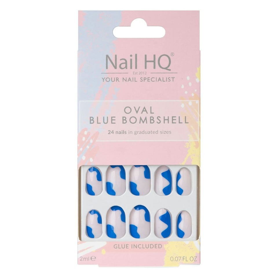 image 1 of Nail HQ Oval Blue Bombshell Nails