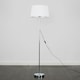 image 2 of ValueLights Charlie Chrome Floor Lamp White Doretta Shade & Bulb 
