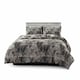 image 1 of Geometric Triangle Duvet Cover Set Stylish Easy Care Bedding with Pillowcases | Grey | King