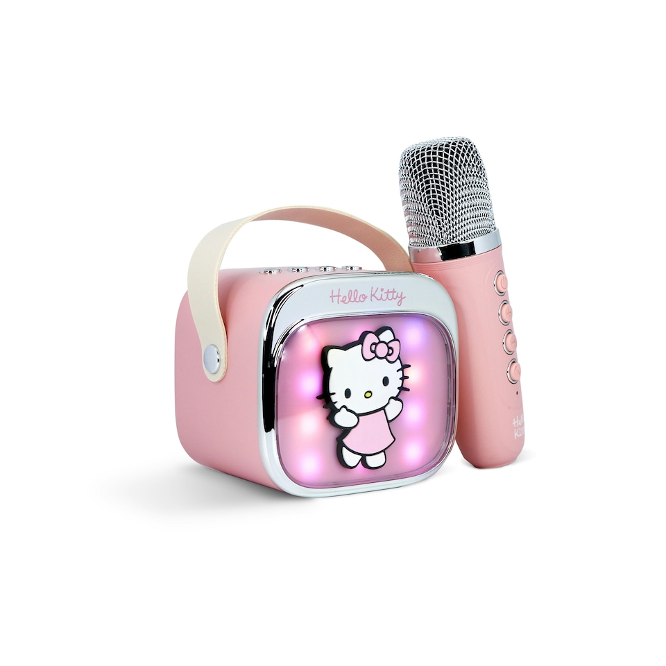 image 1 of Hello Kitty PopSing LED Light-Up Wireless Karaoke Speaker & Microphone