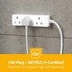 image 6 of GEEPAS 3 Gang Extension Lead, 2M Cable