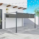 image 7 of Outsunny 3 x 4m Metal Pergola with Retractable Roof and Roller Shade, Grey