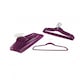 image 5 of Pack of 20 Purple Non-Slip Space Saving Velvet Clothes Garment Coat Suit Hangers