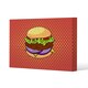 image 1 of The pop art illustration of burger (Canvas Print)