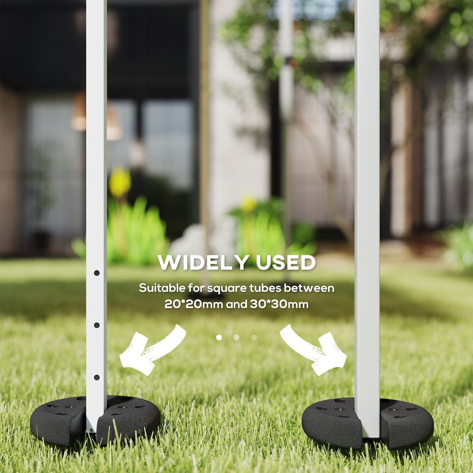 image 1 of Outsunny Tent Weight Base 4pcs Gazebo Foot Leg Pole Anchor Weights Marquee
