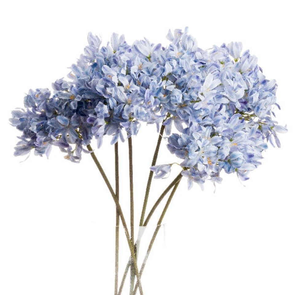 image 1 of Hill Interiors Agapanthus Artificial Flower - Light Blue - One Size