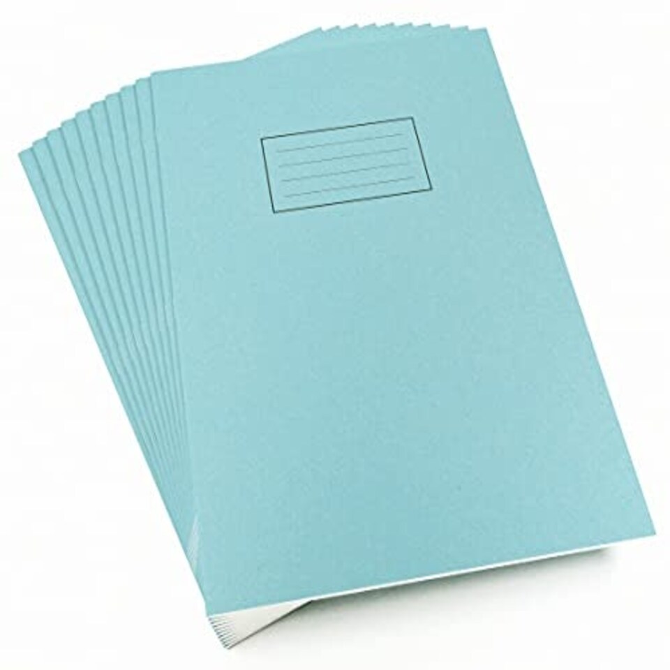 image 1 of Silvine EX114 Plain Exercise Book - Blue (Pack of 10), A4 (210x297mm)