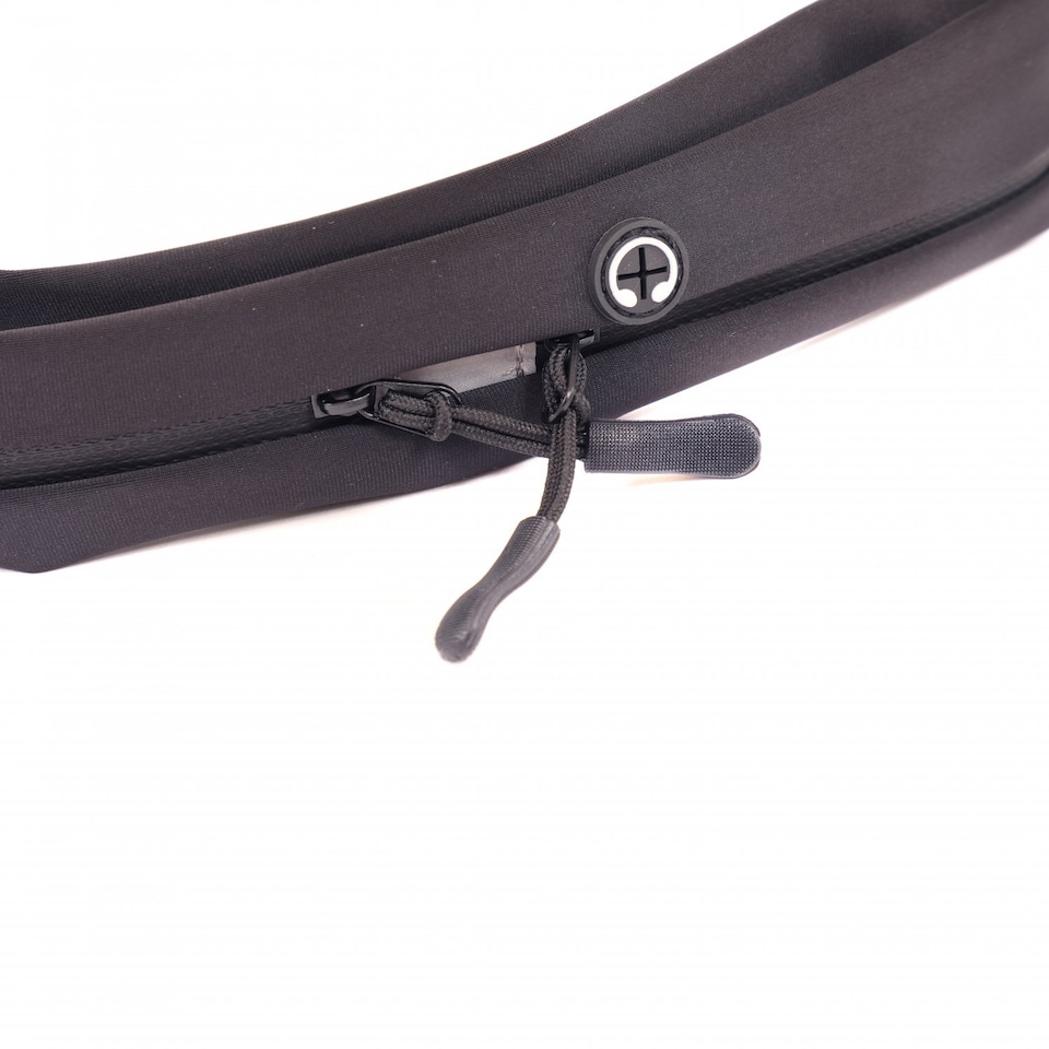 image 1 of Adjustable Double Pocket Waist Running Jogging Belt Phone Holder | Black
