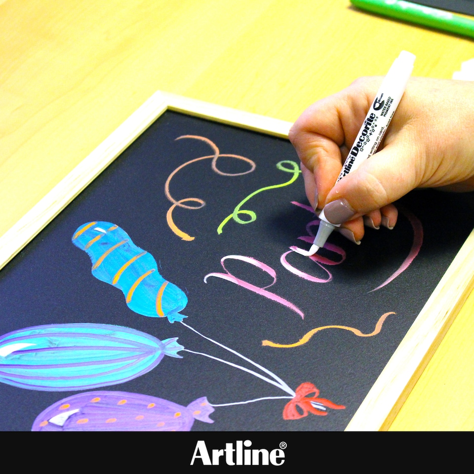 image 1 of Artline Decroite Brush Markers Pastel Colours 4 Pack