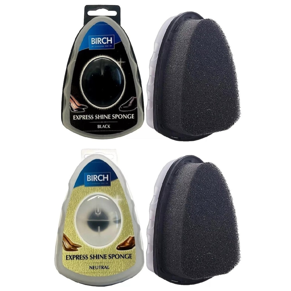 image 1 of BIRCH Express Shoe Shine Sponge - Integrated Polish for Travel and Office | Clear | Neutral