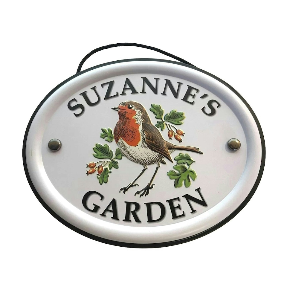 Decorative Bird Garden Sign - Suzanne