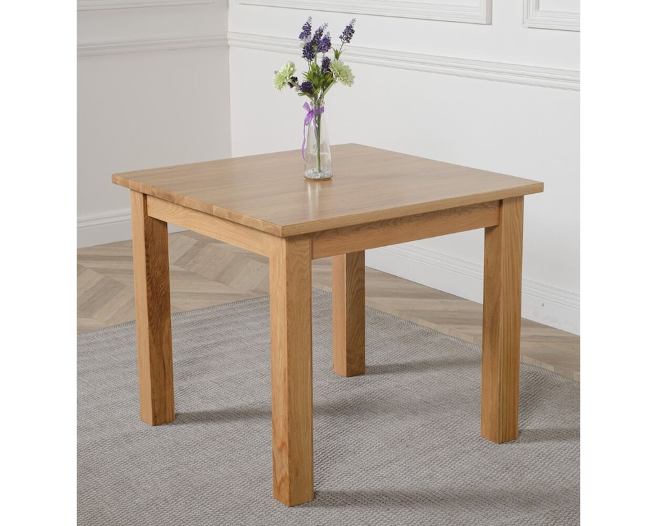 image 1 of Oslo 90cm Small Square Dining Table | Brown | Light Oak