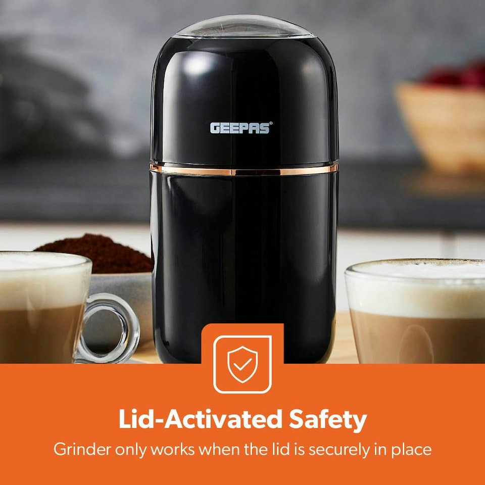 image 1 of GEEPAS Coffee Grinder 80 g, Capacity Stainless Steel Bowl & Double Blades