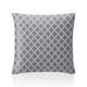 image 1 of Two Tone Geometric Jacquard 45cm x 45cm Silver Cushion Set of 4 | Silver | White | 45cm x 45cm x 10cm | 4
